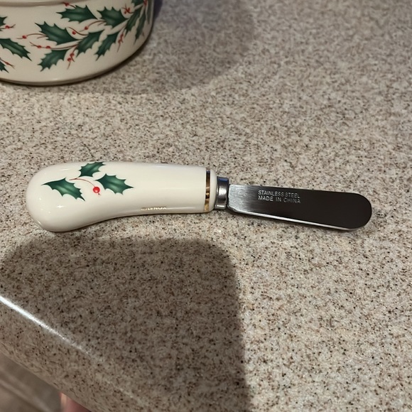 Lenox Holiday dip bowl with spreader New in box - Picture 5 of 6